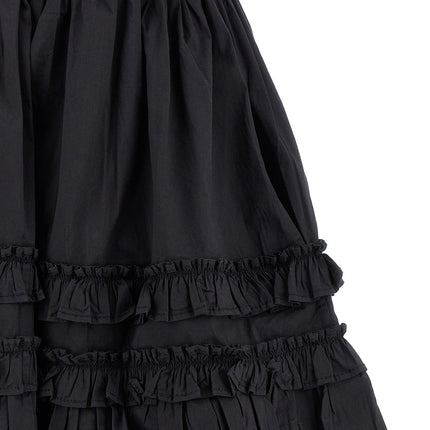 Ganni Black Cotton Short Dress