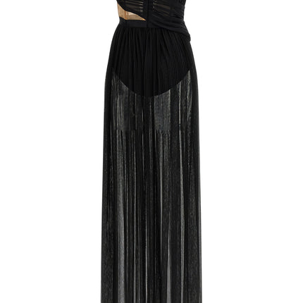 Nensi Dojaka Black Viscose Long Dress