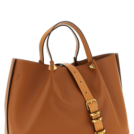 Valentino Garavani Brown Calfskin Tote Bag