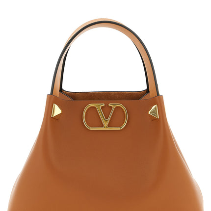 Valentino Garavani Brown Calfskin Tote Bag