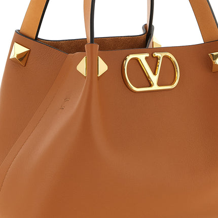 Valentino Garavani Brown Calfskin Tote Bag