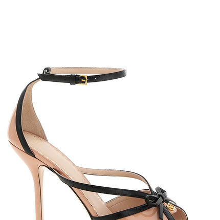 Valentino Garavani Multicolor Calfskin Stiletto Heel Sandals