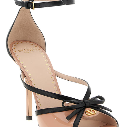 Valentino Garavani Multicolor Calfskin Stiletto Heel Sandals