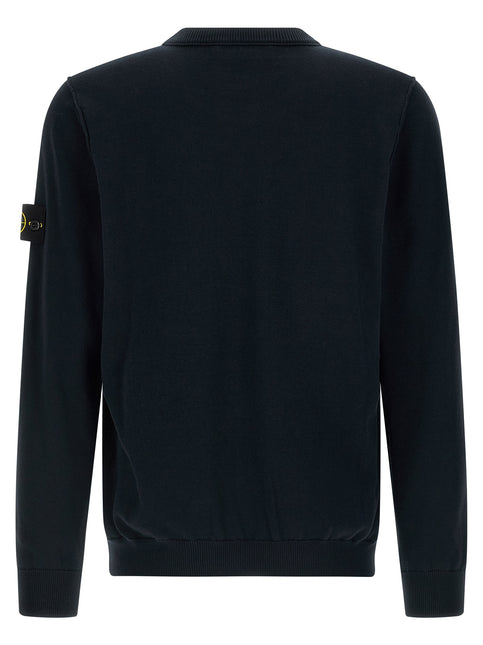 Stone Island Blue Cotton Cardigan