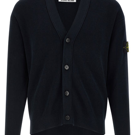 Stone Island Blue Cotton Cardigan
