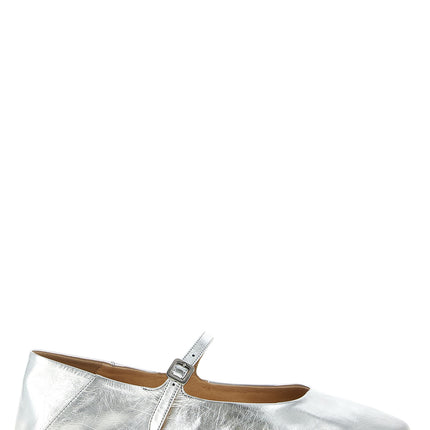 Marsell Silver Calfskin Ballet Flats