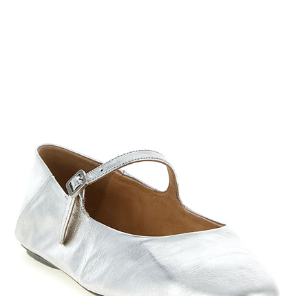 Marsell Silver Calfskin Ballet Flats