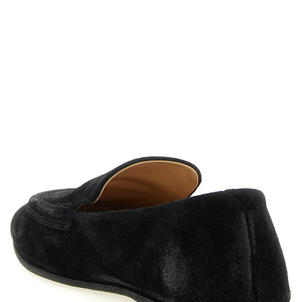 Marsell Black Calfskin Slip-On Loafers