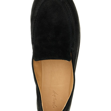 Marsell Black Calfskin Slip-On Loafers