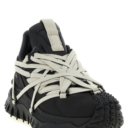 Rick Owens Black Cowhide Athletic Sneakers