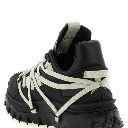 Rick Owens Black Cowhide Athletic Sneakers