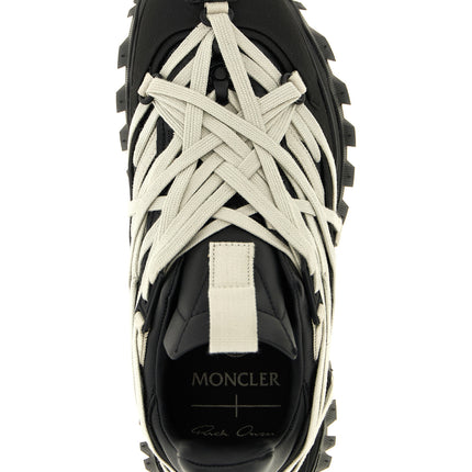 Rick Owens Black Cowhide Athletic Sneakers