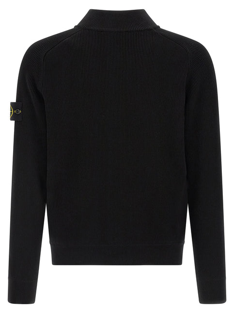 Stone Island Black Cotton Cardigan