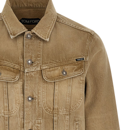 Tom Ford Beige Cotton Denim Jacket