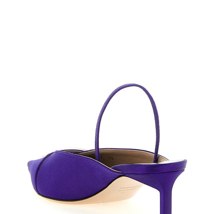 Tom Ford Purple Viscose Mid Heel Pumps