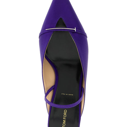 Tom Ford Purple Viscose Mid Heel Pumps