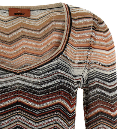 Missoni Brown Viscose Short Dress