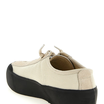 Stone Island Beige Calfskin Low Top Sneakers