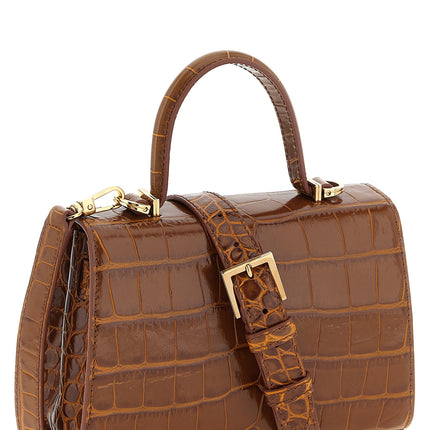 Versace Brown Calfskin Handbag
