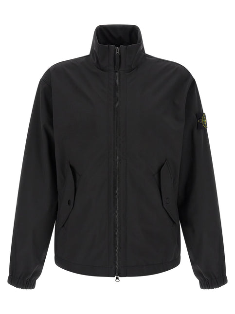 Stone Island Black Polyester Shell Jacket