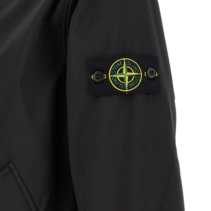 Stone Island Black Polyester Shell Jacket
