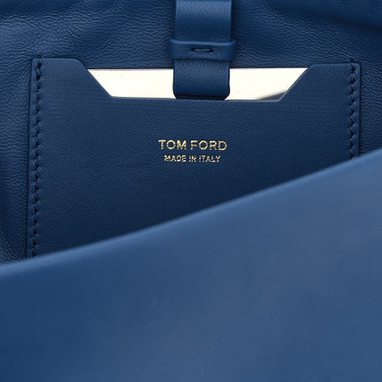 Tom Ford Blue Lambskin Clutch Bag