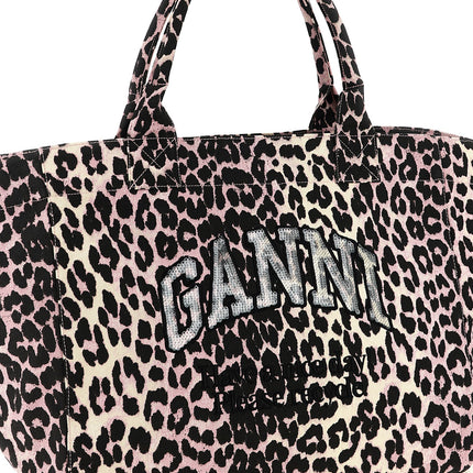 Ganni Multicolor Recycled Cotton Tote Bag