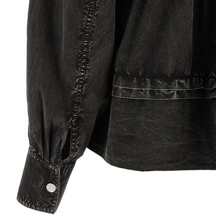 Ganni Black Organic Cotton Blouse