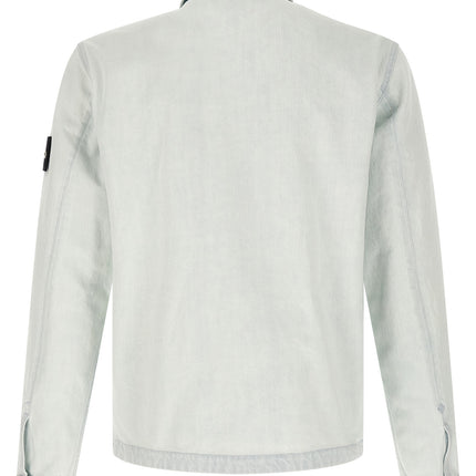 Stone Island Blue Cotton Denim Jacket