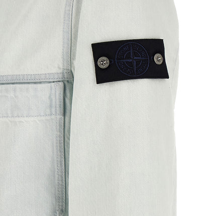 Stone Island Blue Cotton Denim Jacket