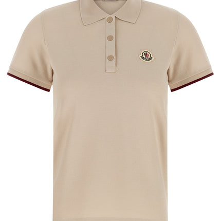 Moncler Beige Cotton Polo Shirt