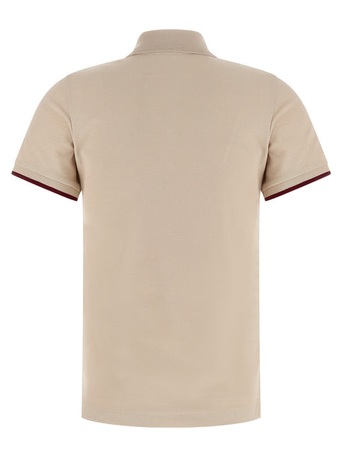 Moncler Beige Cotton Polo Shirt