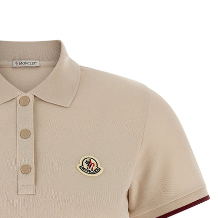 Moncler Beige Cotton Polo Shirt
