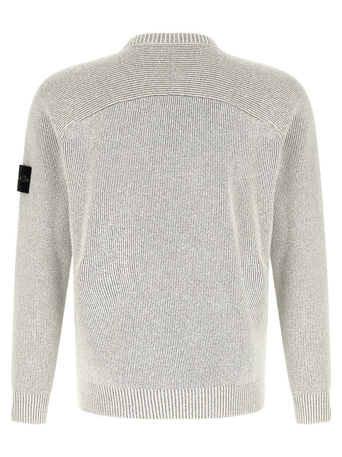 Stone Island Gray Cotton Cardigan