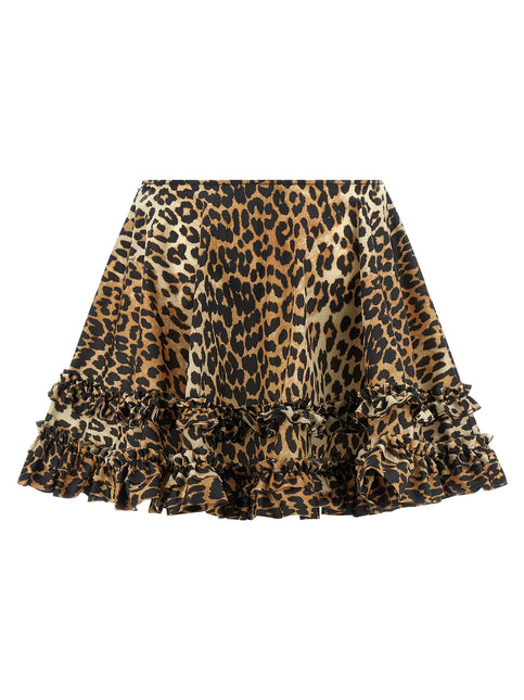 Ganni Brown Recycled Polyamide Long Skirt