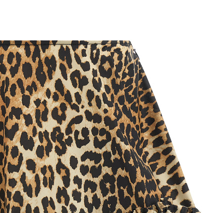 Ganni Brown Recycled Polyamide Long Skirt
