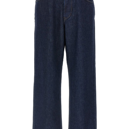 Stone Island Blue Cotton Relaxed Fit Jeans