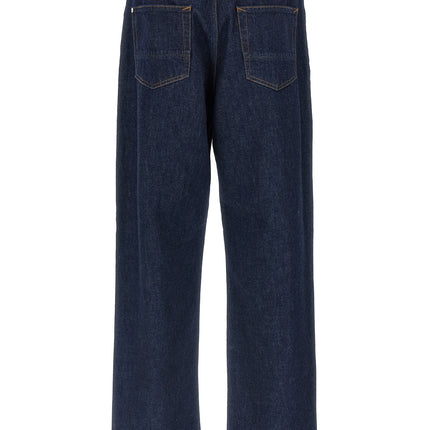 Stone Island Blue Cotton Relaxed Fit Jeans