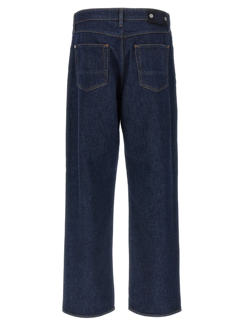 Stone Island Blue Cotton Relaxed Fit Jeans