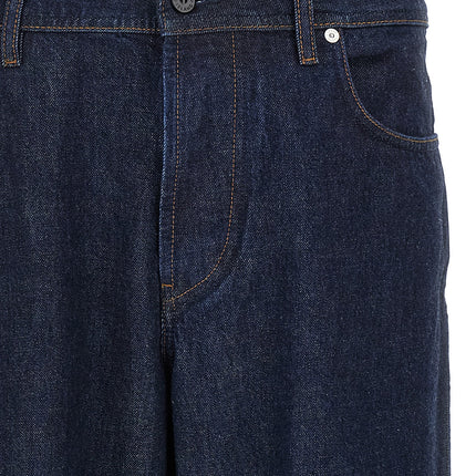 Stone Island Blue Cotton Relaxed Fit Jeans