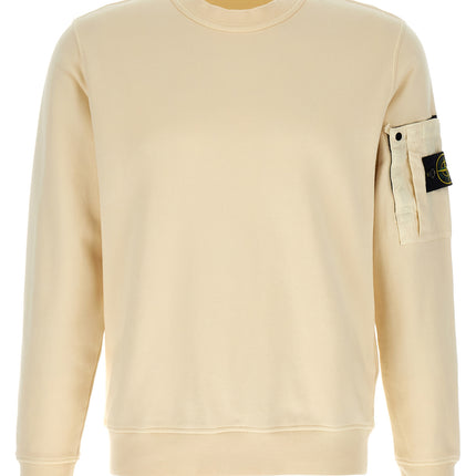 Stone Island Beige Cotton Sweatshirt
