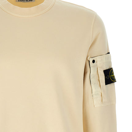 Stone Island Beige Cotton Sweatshirt