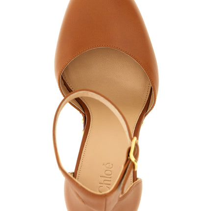 Chloé Brown Lamb Leather High Heel Pumps