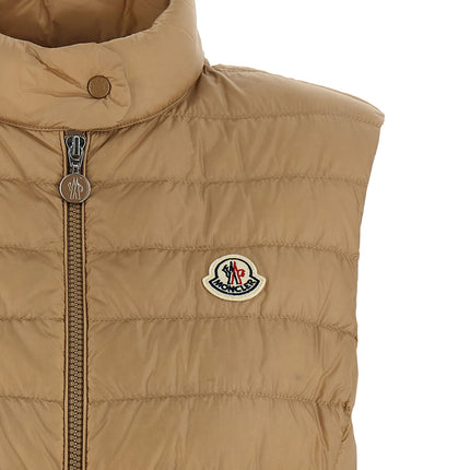 Moncler Beige Polyamide Sleeveless Jacket