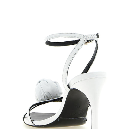 ROTATE BIRGER CHRISTENSEN White Calfskin Stiletto Heel Sandals