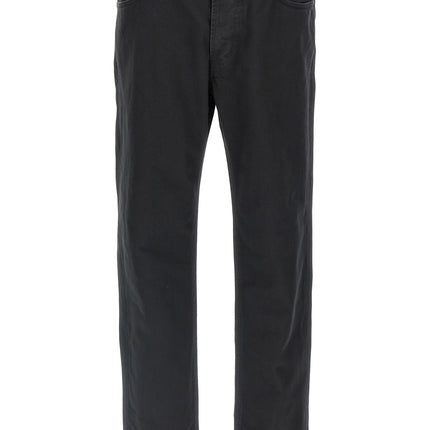 Stone Island Black Cotton Straight-Leg Jeans