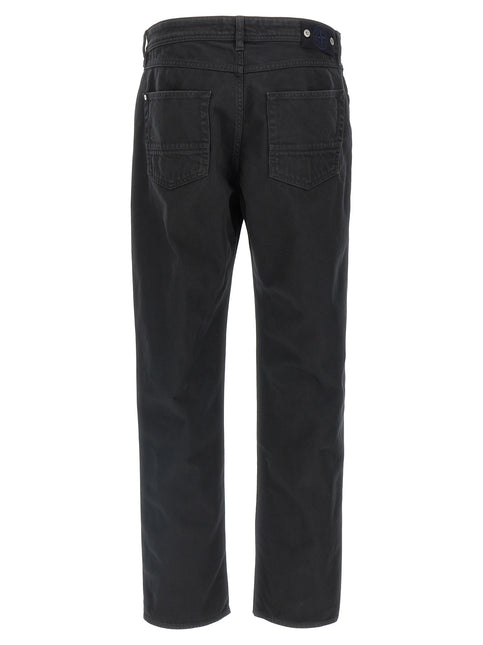 Stone Island Black Cotton Straight-Leg Jeans