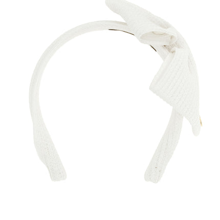 Maison Michel White Papier Headband