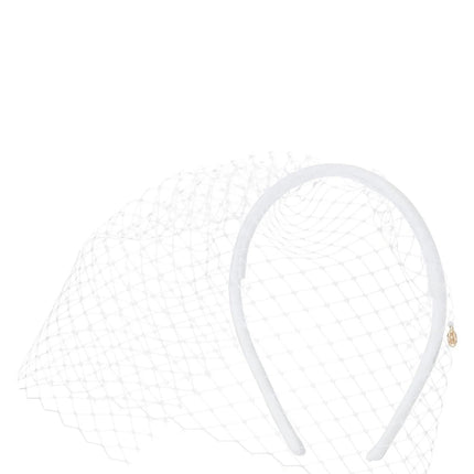 Maison Michel White Polyamide Headband