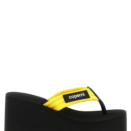 Coperni Bicolor Viscose Wedge Sandals